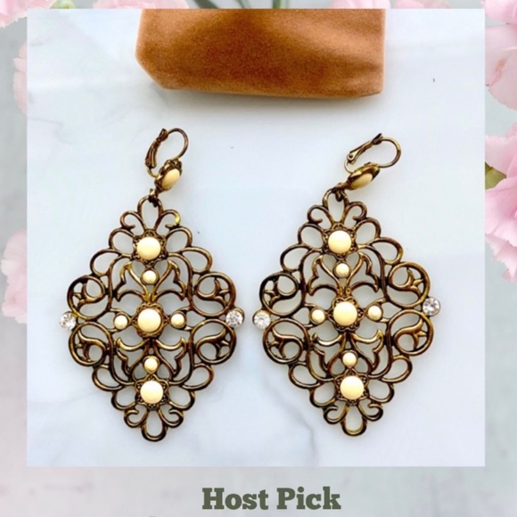 Jewelry - Gold Tone Ornate Earrings 3/$20 •HP•